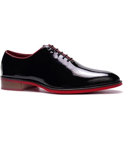 Carlos Santana Tuxedo Cap-Toe Oxford Shoes for Men | Blake Stitch Construction | Lightly Padded Cushioned Insole Black