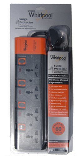 Whirlpool 4- Sockets 6 Amp Surge Protector (Black, WSP46-14897)