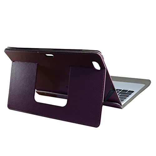 HP Elite x2 1012 G1 Case,Mama Mouth 2-in-1 Romovable Portfolio PU Leather Folio Stand Cover for 12" HP Elite x2 1012 G1 Windows 10 Convertible Laptop Tablet,Purple