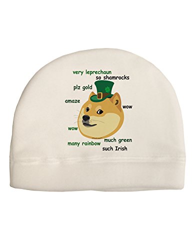 TooLoud St Patricks Day Leprechaun Doge Adult Fleece Beanie Cap Hat