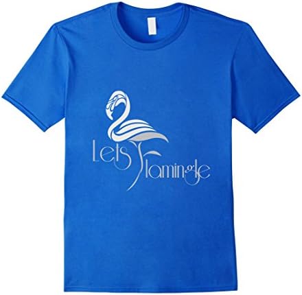 Men's Let's Flamingle Flamingo Single Cute Funny Pun Lover T-shirt Medium Royal Blue