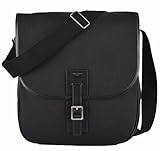 Yves Saint Laurent Ysl Men'S Black Canvas Hunting Line Messenger Bag
