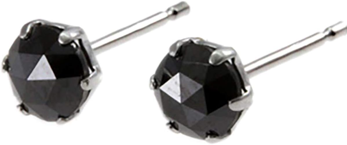 Amazon ブラックダイヤモンド ピアス 一粒ダイヤ ピアス ブラックダイヤ ピアス ダイヤモンド ピアス ダイヤ ピアス メンズ ピアス ローズカット ピアス 18金 18k ファーストピアス K18 ブラックダイヤモンド ピアス 0 3ct シリコン付ダブルロックキャッチ 円税込