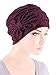 Chemo Winter Hat Soft Fuzzy Eyelash Ribbed Flower Bow Cloche Beanie Cancer Cap Red