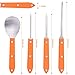 4 Piece Pumpkin Carving Tools Kit, Stainless Steel .Professional Quality, Free 10 Carving Patterns/Stencils for Halloween Jack-O-Lanterns, Thanksgiving