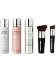 MagicMinerals Deluxe AirBrush Foundation Set by Jerome Alexander, 5 Piece Spray Foundation Kit, Dark Espresso