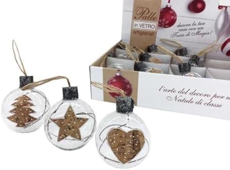 Addobbi Natalizi Vetro.3 Pz Palla Sfera Palle In Vetro Decorazioni Albero Di Natale Addobbi Natalizi 80mm Shabby Chic Amazon It Casa E Cucina