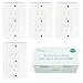 Self-Closing Electrical Outlet Covers for Baby Proofing | Automatic Sliding Electrical Safety Covers | Socket Plugs Alternate (4 Pack, White)