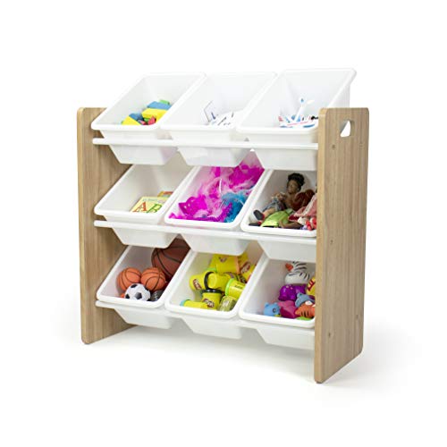 Humble Crew 9Bin Toy Organizer, Natural Wood/White Pricepulse