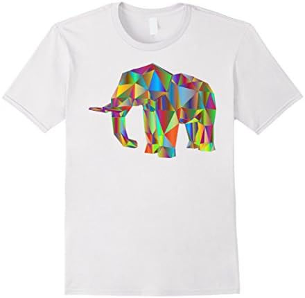 Mens EDM Electronic Dance Techno Neon Elephant Rave T-Shirt Large White