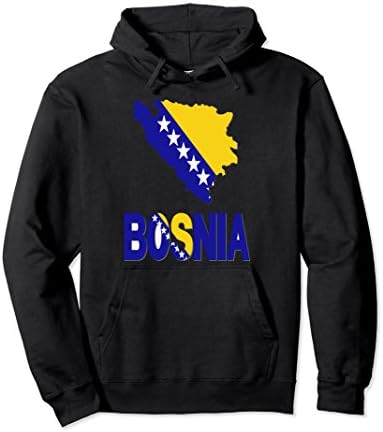 Unisex Bosnia Teez Bosnian flag map pride t-shirt hodie 2XL Black