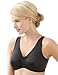 Glamorise Women's Plus Size Full Figure Complete Comfort Wirefree Front Close Leisure Bra #1803, Black, 46DD/F