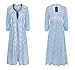 R.Vivimos Women Ethnic Flower Embroidery Loose Cotton Linen Long Dress X-Large Blue