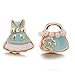 TAMHOO 30 Pairs Gold Plated Stainless Steel Post Small Cute Multiple Animal Faux Pearl Stud Earrings Set for Girls Kids (30 Pairs -1)