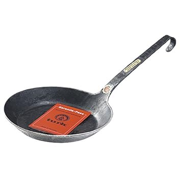 turk Bratpfanne 20 cm mit flachem Hakenstiel HANDGESCHMIEDET Serie 655 (H.Nr. 65520)