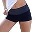 Waist Band Contrast Yoga Fold Over Shorts