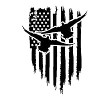 Duck Flag Decal Duck Flag Sticker Duck Flag 1238 by Waterfowldecals (Large, White)