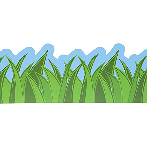 Juvale Scalloped Grass Bulletin Board Border Strips for Classroom (36
