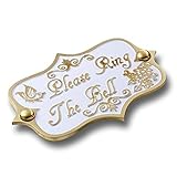 Please Ring The Bell Brass Door Sign. Vintage Shabby Chic Style Home Décor Wall Plaque Handmade by The Metal Foundry UK.