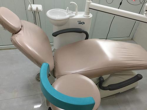 1 Set Khaki Dental Dentist Chair Cover Sleeves Protector Headrest Cushion PU Waterpoof Easy Clean
