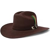 Men's Tombstone 20X Texana Estilo Sinaloa Western Cowboy Felt Hat - Chocolate Brown