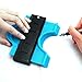 Contour Gauge Duplicator,BAGTeck Woodworking High Accuracy Contour Shape Tracing Template Measuring Tool - Profile Jig Guide -Pipe Tile Frame Gauge -Layout Copy Tool(Blue)