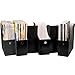 Evelots Magazine File Holder - Set of 12 Black - Office Desk Organizer - Sturdy Cardboard - New Upgraded Double Front Panel for More Stability - Full 4 Inch Wide - Easy Assemble