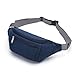 TINYAT Large Fanny Pack Travel Waist Bag Lightweight for Men&Women with Adjustable Strap T206 Blue