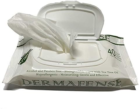 Dermafense Tea Tree Oil Workout Wipes - Ideal for Contact Sports, Camping, Hiking, Martial Arts, Yoga, Pilates and Wrestling