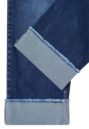 Cecil 3817693 - Women's Wide Leg Washed Cut Jeans