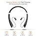 Bluetooth Headset,URWILL Wireless Headphones Noise Cancelling Stereo Foldable Retractable Headset Sweatproof Earbuds Earphones Neckband with Mic for iOS and Android Cell Phones