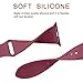 ATUP Sport Band Compatible with Apple Watch 38mm 40mm 42mm 44mm Women Men, Soft Silicone Replacement Bands for iWatch Apple Watch Series 4, Series 3, Series 2, Series 1 (Wine Red, 38mm/40mm-S/M)