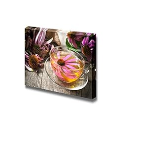 Still Life Cup of Echinacea Tea on Wooden...
