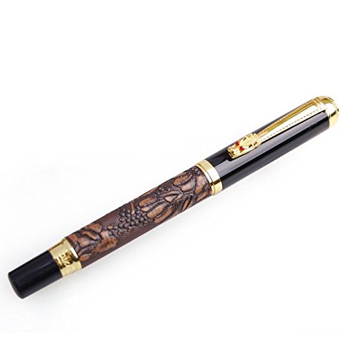 Beauty Dikawen 891 Medium Nib Fountain Pen With Brown Grape Engravement Birthday Christmas Present Hot Sale