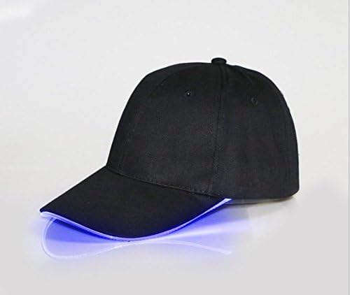 VIPAMZ Hands Free Black Hat with Headlamp/blue LED Lights/Unisex Baseball Cap/Easily Adjustable/One Size Fits All/Flashlight for Hunting, Jogging, Angling and Mor
