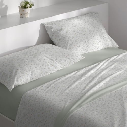 Burrito Blanco | Velvelina bed sheets | 200 cm bed (+ sizes available) | Design 009 | Mint colour (200 x 200 cm.)