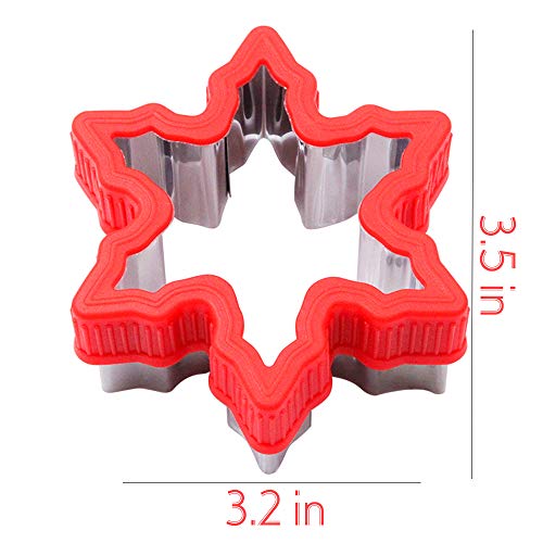 MEIGUISHA 12 Pieces Stainless Steel Christmas Cookie Cutters For Christmas Cookies, Snowflake Cookies, Gingerbread Man Cookies, Christmas Party and Baking Gift