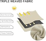 DWCN Light Beige Blackout Curtain Panels 66x54 with Tiebacks, 2 Panels view 3
