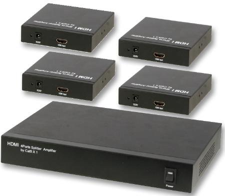 50-15010Â -Â Active HDMI Balun/Extender - Single Cat5E - with 1x4 Splitter