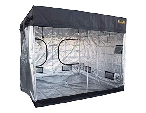 Gorilla Grow Tent Lite Line | Complete 8-Foot by 8-Foot Reflective Hydroponic Grow Tent for Growing Indoor Plants | All Steel Interlocking Poles, Windows, Floor Tray - Thumbnail 2