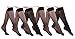 Women's 12 Pack Silky Sheer Knee High Trouser Socks Reinforced Toe(Skin)