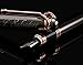 F. Salvatore Fountain Pen Medium Metal Nib Pen and Ink Refill Converter | Excellent Writing and Calligraphy Instrument | Gun Metal Black and Rose Gold Trim and Elegant Design