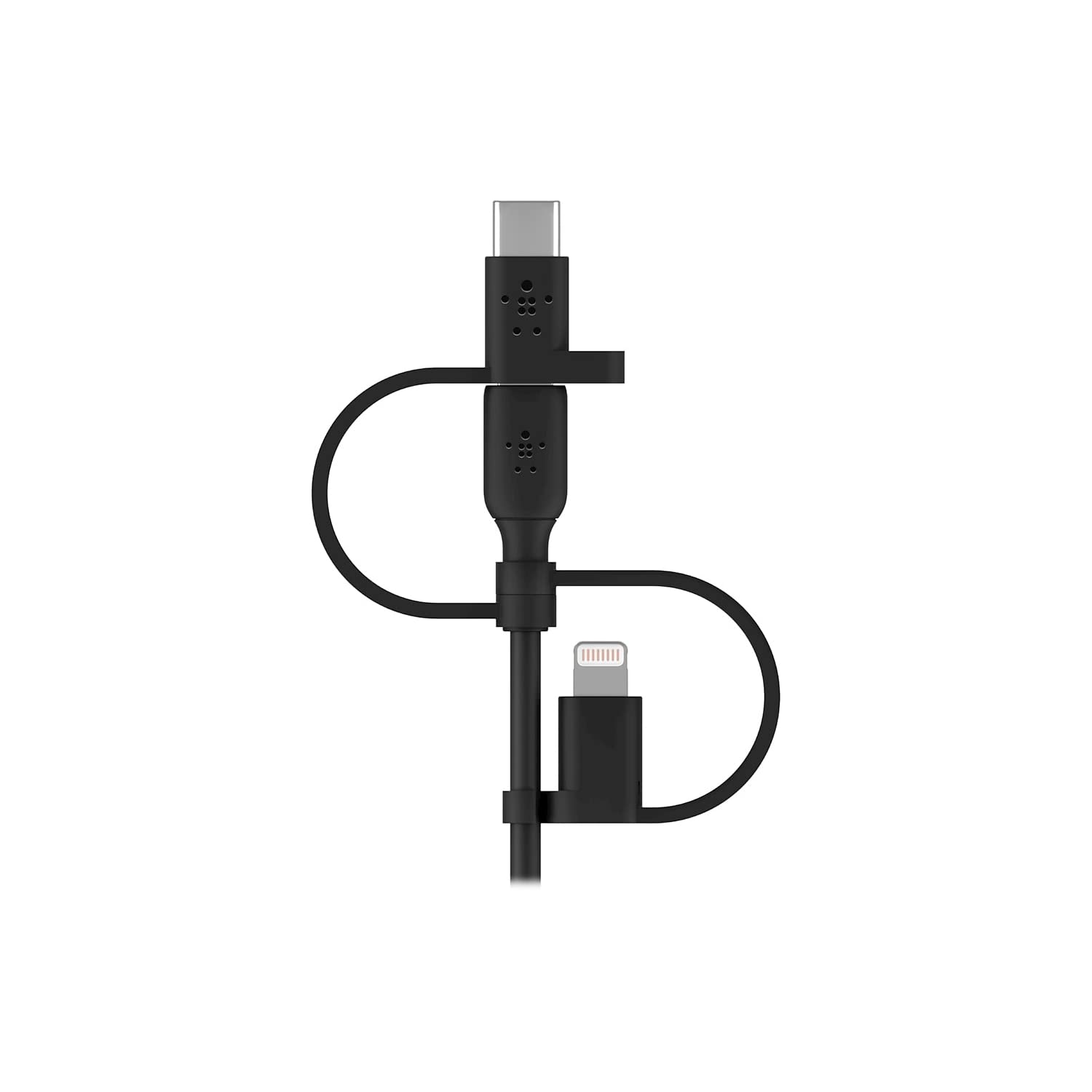 Belkin 3-in-1 Universal USB-A Cable - USB-C Cable, Lightning Cable, Micro-USB Charging Cable - Charging Cord Boost Charge Charger Designed for Apple iPhones & iPads, Galaxy, Tablet, Smartphone - Black