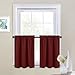 NICETOWN Small Window Curtain Valances for Basement Blackout Short Window Covering for Kitchen Cabinet Cupboards, 29