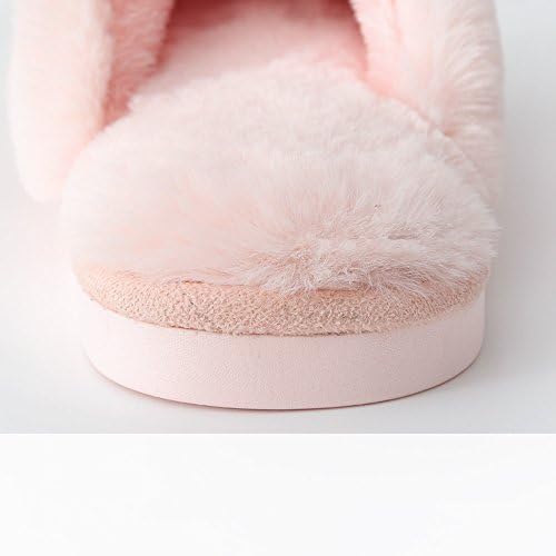 Phroboxl Slippers for Women, Fluffy Slip On House Memory Foam Teen Girls Cute Animal Slippers, Soft Indoor Home Slippers for Winter Students, Pink
