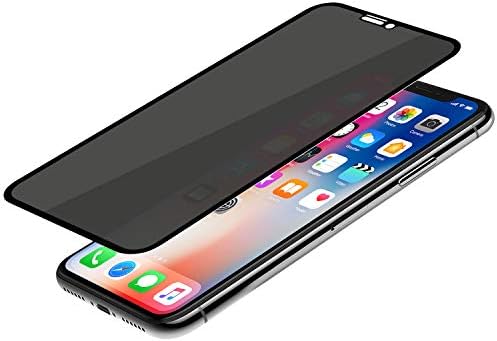 YCFlying 3D iPhone Xs Screen Protector Privacy[Upgrade Version] Anti-spy Tempered Glass Screen Film 9H Hardness Anti-Scratch Anti-Peep Shield for Apple iPhone X/XS (5.8"),Easy Install-Black