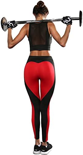 Women's Heart Shape Fitness Yoga Sport Pants Tight Leggings(Hearts,S)