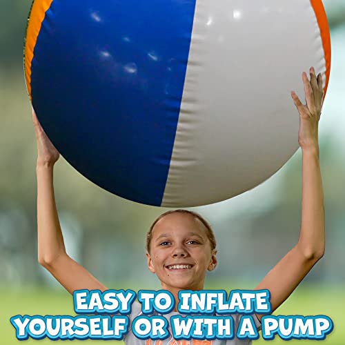 Giant Beach Ball for Kids Large Beach Balls for Kids. Easy Blow Up
