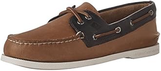 Sperry Top-Sider Men's a/o 2-Eye Sahara Pack Boat Shoe, Sahara/Navy, 9 M US