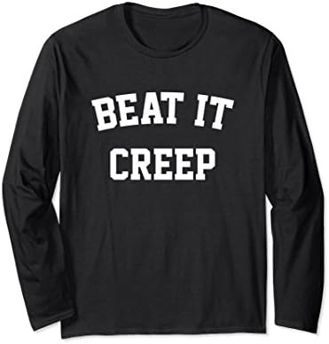 Unisex Beat It Creep Long Sleeve T-shirt For Going Out XL: Black